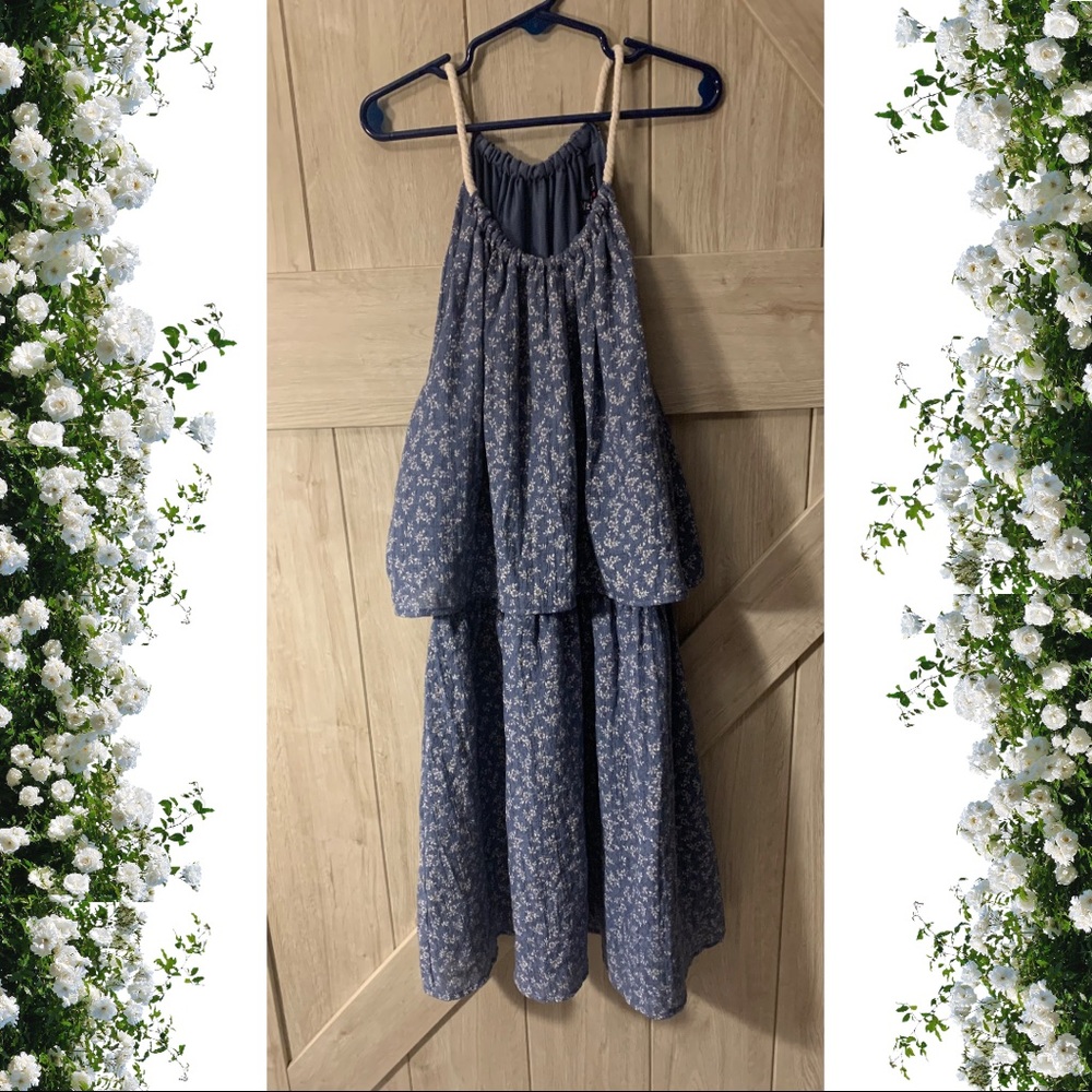 One Clothing Woman’s Sleeveless Dress Size Medium Rope Straps Flowy Lighweight